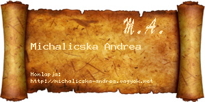 Michalicska Andrea névjegykártya